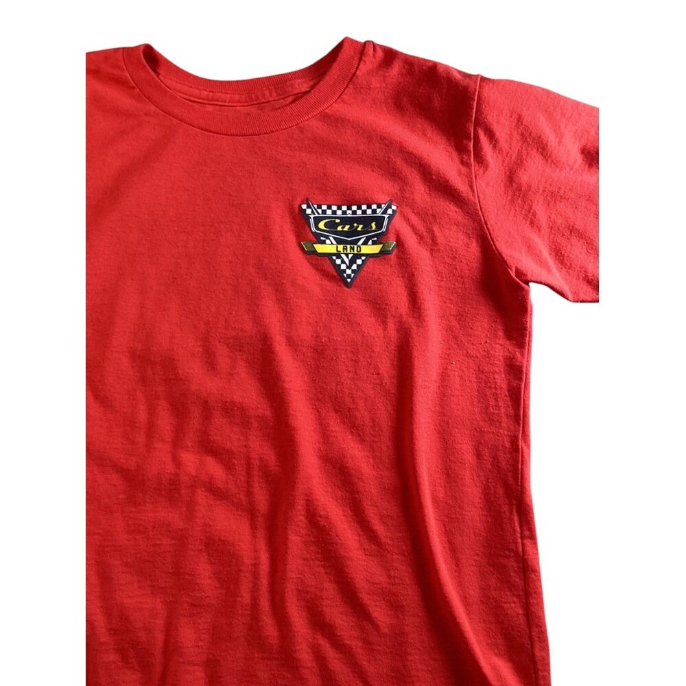 Disney Cars Land Red Graphic Tee Youth L (10/12) “Take the Long Way” Pixar Shirt